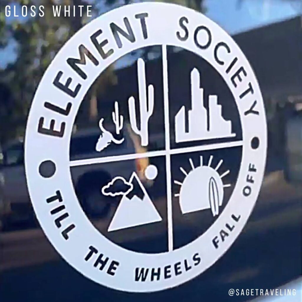 Element Society Decal - Gloss White