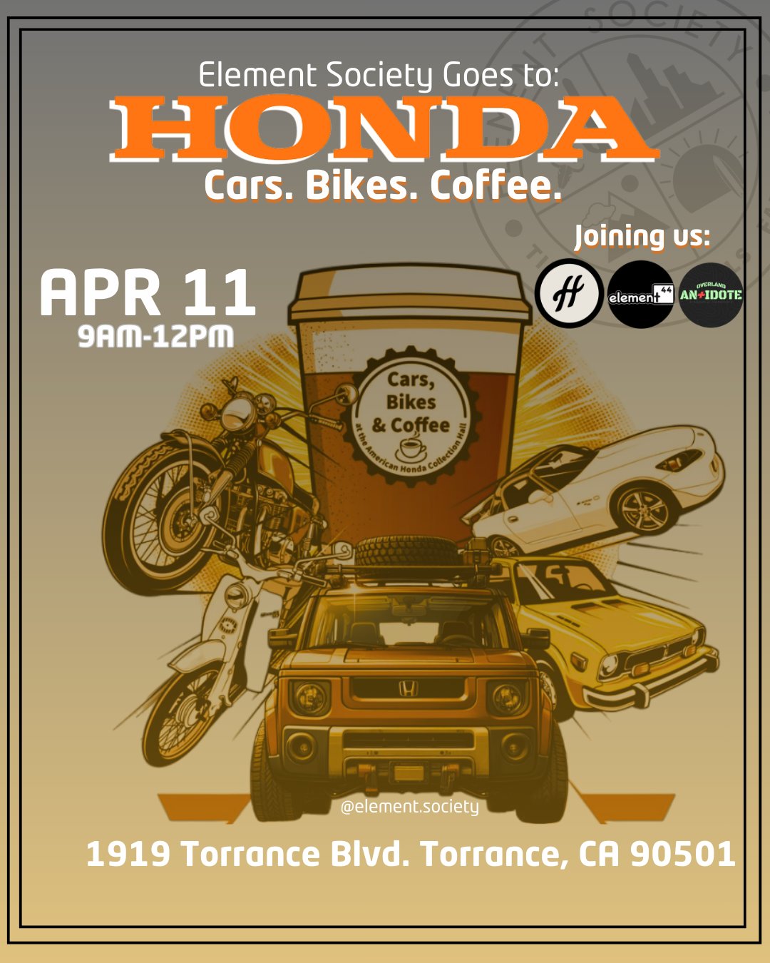 Element Society Goes To: Cars, Bikes and Coffee at the American Honda Collection Hall